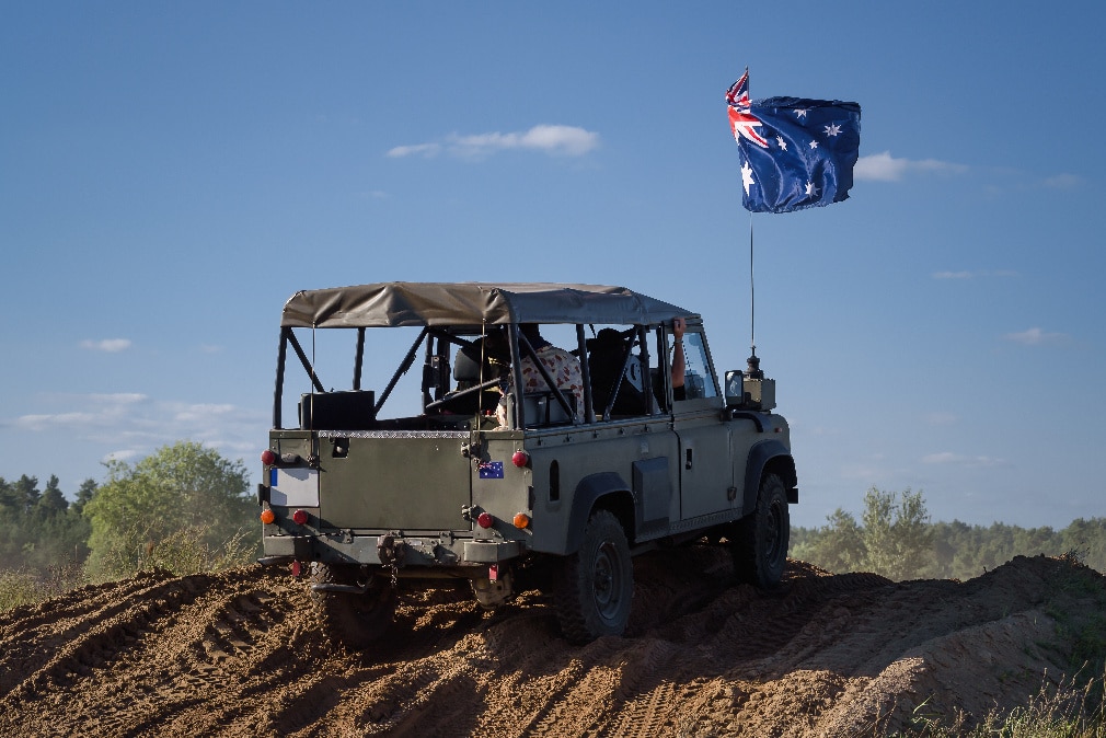 a military style off road vehicle a military style off road vehicle