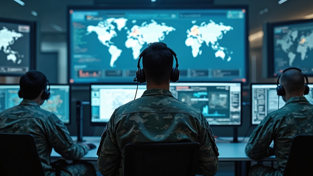View of world map on screen defense View of world map on screen defense