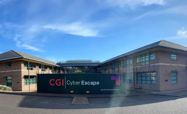 CGI Cyber Escape Experience travelling container unit