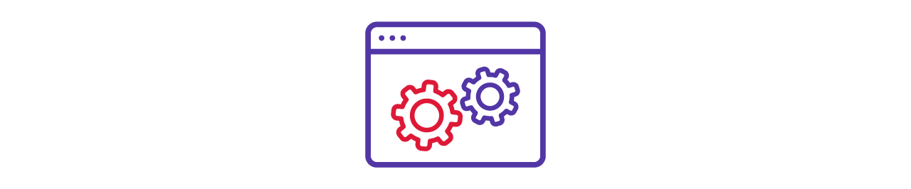 two mechanical gears icon