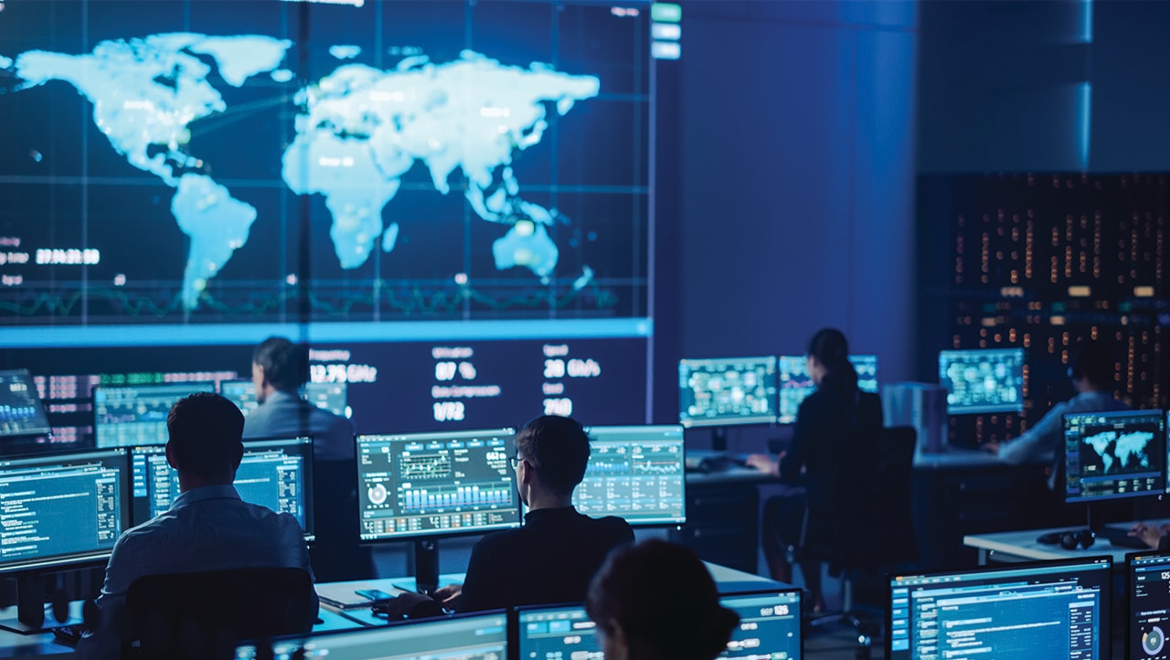 Cyber security control room Cyber security control room