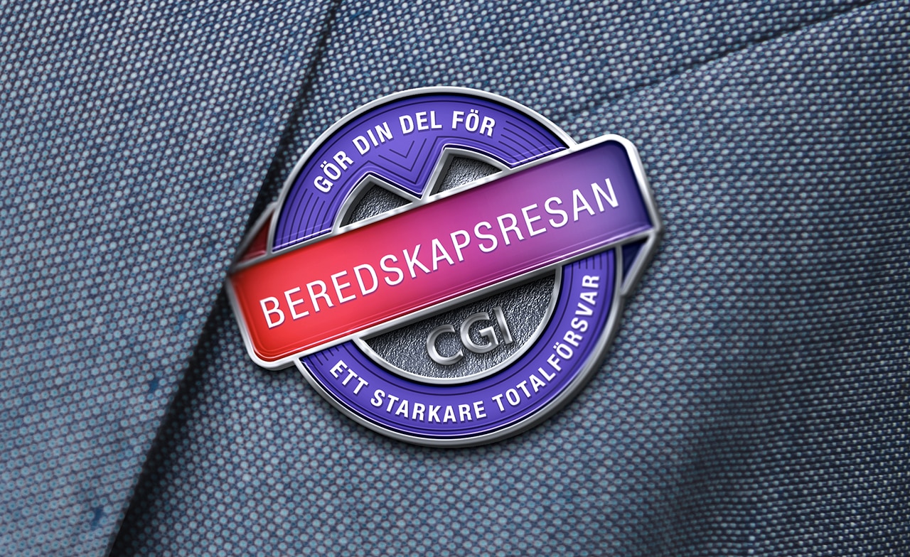 beredskapsresan badge på en kavaj