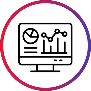 business intelligence and analytics icon