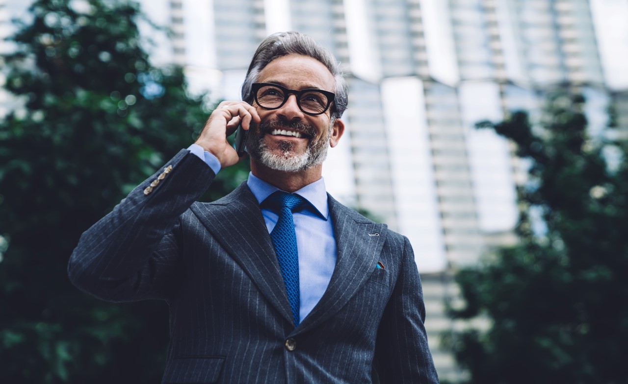 Consultant talking on a mobile Consultant talking on a mobile