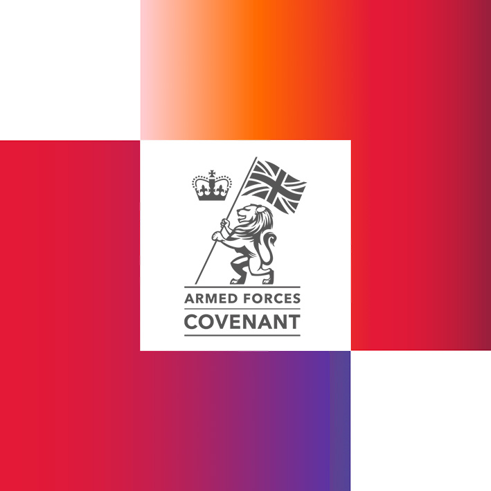 Armed forces corporate covenant logo and CGI cornerstone device