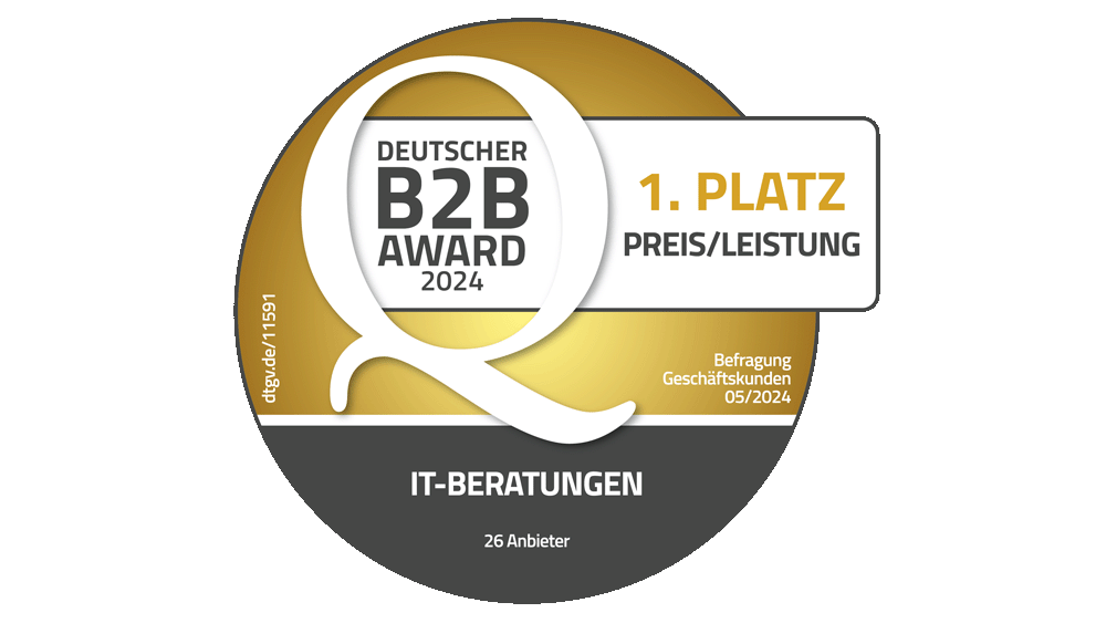 Deutscher B2B Award 2024: 1. Platz IT-Beratungen