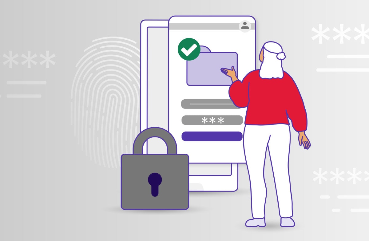 Illustrierte Frau vor einem Drahtgitter, das eine Datei mit Passwortschutz zeigt Illustrierte Frau vor einem Drahtgitter, das eine Datei mit Passwortschutz zeigt