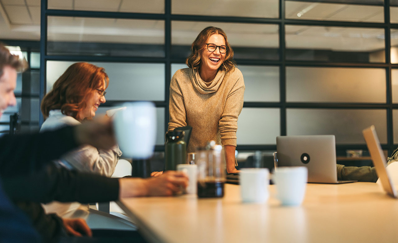 Business succes door teamwork Business succes door teamwork