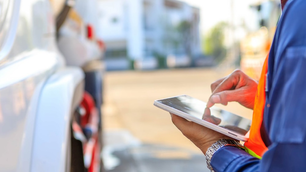 Person looking at digital tablet