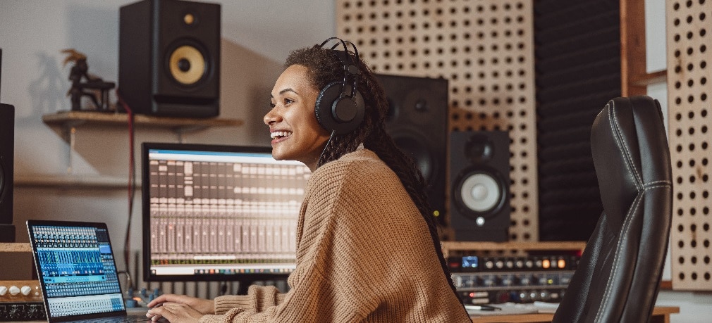 Person working in studio