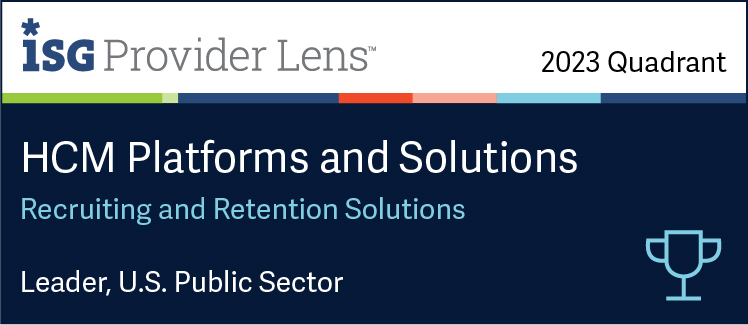 ISG Provider Lens | HCM Platforms and Solutions Recruiting and Retention Solutions leader badge