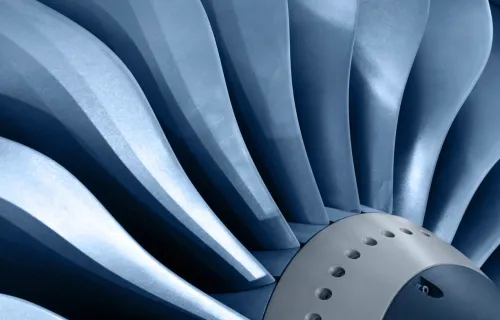 Abstract image of a large mechanical fan