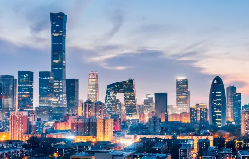 Skyline view of Beijing, China