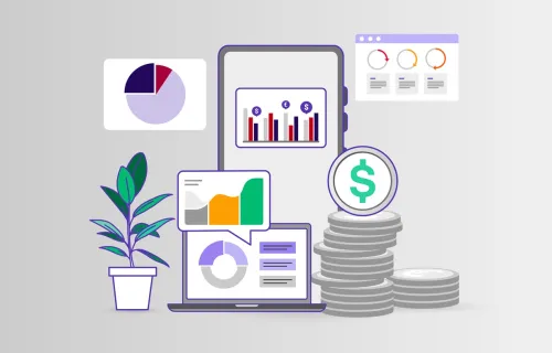 Financial graphics illustration