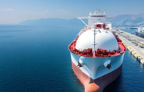 a large ship moored in a port