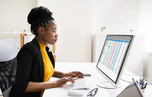 women looking on statistical report