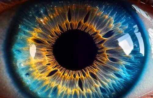 Auge (Iris) in Großaufnahme