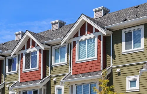 townhouses on a sunny day