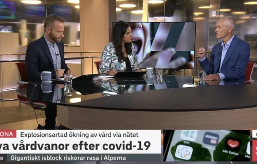 Henrik Ahlén, expert eHälsa, deltar i SVT:s Morgonstudion