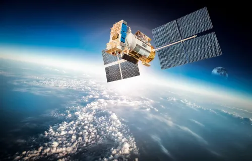 Satellite orbiting the earth