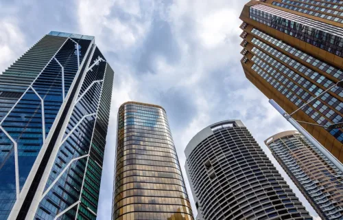 View of high-rise buildings in Syndey Australia 