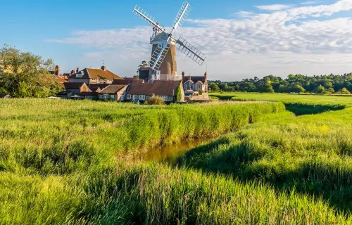 Windmill in Norfolk countryside
