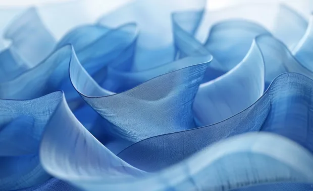 abstract blue ribbons representing AI possibilities