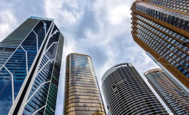 View of high-rise buildings in Syndey Australia 