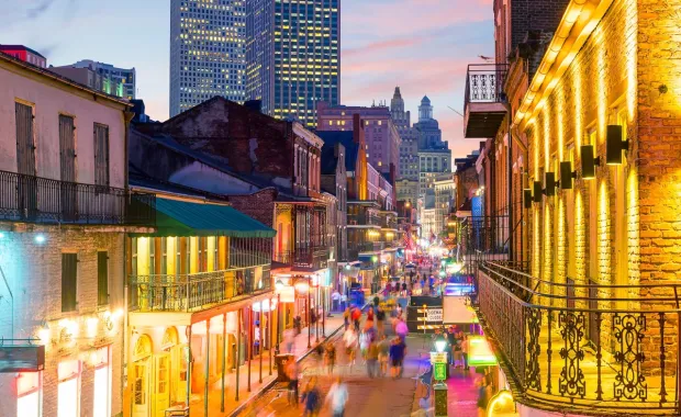 View of the French Quarter in New Orleans, LA