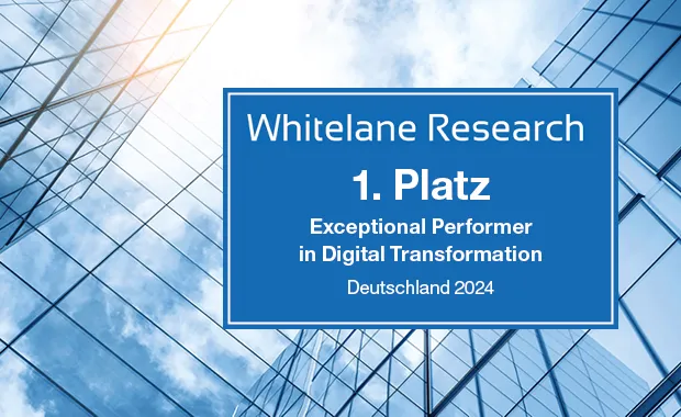 whitelane Research Logo: 1. Platz Exceptional Performer in Digital Transformation, Deutschland 2024