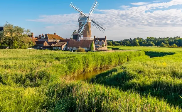 Windmill in Norfolk countryside