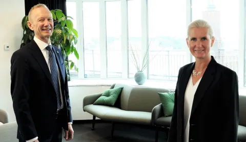John Karnblad, President på CGI Skandinavien och Eva Fors, VD på Google Cloud 