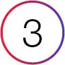 number 3 in a circle